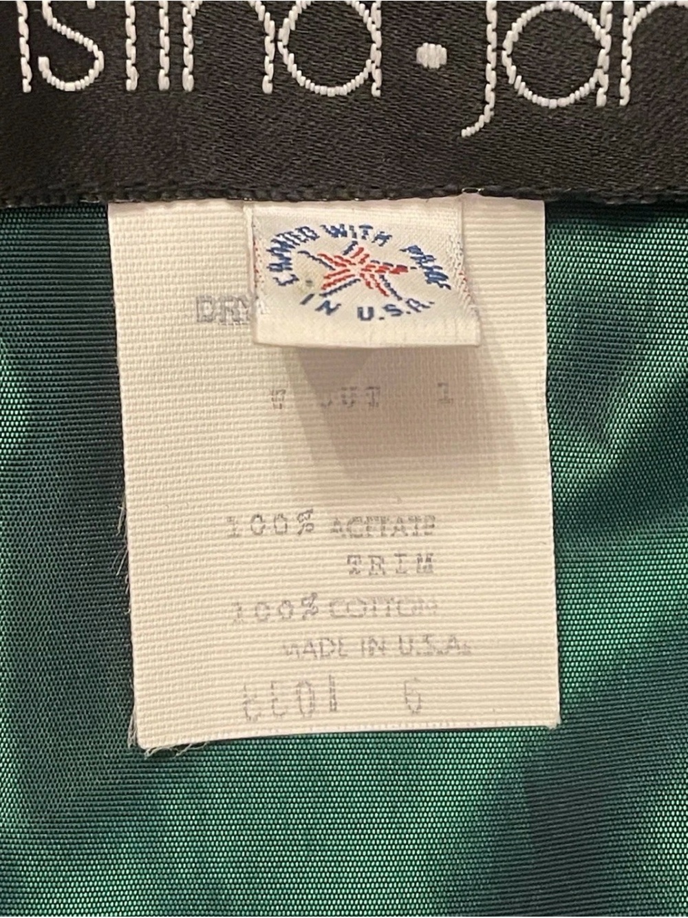 Vintage Barboglio Cristina Jan Dress Womens 80s Off Shoulder Emerald Lined USA 6 - Picture 12 of 13